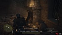 Speak with Flaude in the Old Noble Manor at the top of the hill.