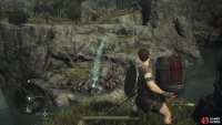 Throw the explosive casks into the Saurian Nest to destroy it and kill the Saurians.