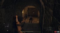 The guard surprisingly won’t fight back if you continue to shoot it from afar.