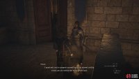 Pass time to the next evening and try again. When the guard says the above, you’re free to enter.