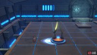 Push the statue on the left side to the right for the first move.