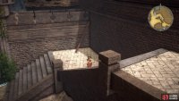 Head to this part of the outside portion of your HQ.