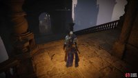 Follow the stairs down, take out the shamans, and proceed down the next set of stairs.