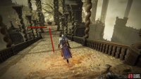 Exit the room, head down the eastern stairs, and then take the stairs down to your left.