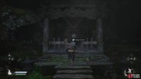 and interact with the bell behind him.