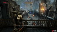 Ride an elevator near the start of the mission to get your first gander at the heretics you’ll be fighting later on,