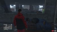 to find the action figure sitting on the wall of the homeless camp. 