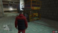 to find this action figure sitting near some collapsed scissor lift.. 