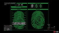 then once you’re inside head up to the top of the marked building and hack the fingerprint scanner. 