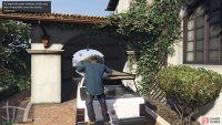 Use the vehicle to climb up onto the roof