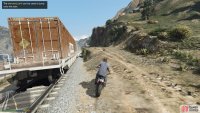 Ride up here and jump onto the train