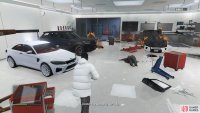 before stealing the security car from the garage. 