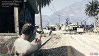 then aim for headshots when taking down the bikers at the camp.