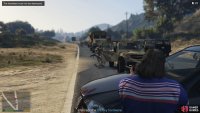 then destroy an escort vehicle with a sticky bomb before finishing off the enemies.  
