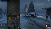 Use the pillars as cover from the police as you take down the first wave