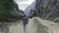Approach the vehicle for a scene 