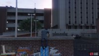 Climb into the Police Station to steal the van