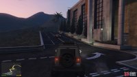 then escape the area in the armoured vehicle.