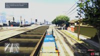 Follow the Waypoint until the Trailer catches fire.