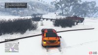 to find the Snowman standing in the road.