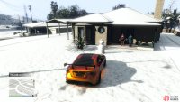 to find the Snowman standing in front of our house.