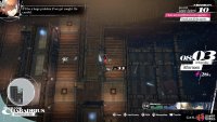 Use the ladders to go up and down from both levels.