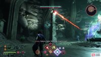 Destroy the crystals behind the statues to stop Anaris’s barrier.