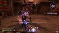 Parrying the Qamekmaster’s attacks will drop him for a generous length of time.