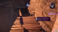head past a pallet that you can knock down (courtesy of Assan) and cross a beam,