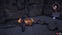 then climb a ledge to find a large chest.