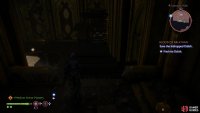 Go up some stairs to the south and cross some wooden platforms,