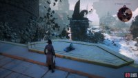 Ride the zipline up to some ruins to find the statuette.