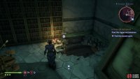 descend a ladder in the secret room,