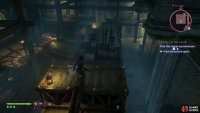 Enter the Storage area, head upstairs, and cross some beams and crates,