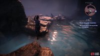 Jump to a rocky island, and from there to the ruins under the elven aqueduct.