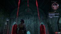 then destroy a door crystal, head up to the upper ledge, and look back above the entrance to spot another crystal that needs to be destroyed.