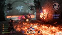 Wait for a ring of fire to approach you and then dodge roll through it.