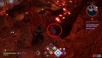 Southeast: Look over the side of the cliff and down below.