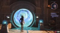 After placing the Wisp on the pedestal, enter the portal.