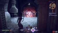 Attack the blight cyst, go through the doorway, and take a right.