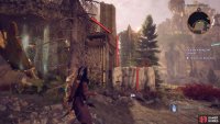 In the area, you&rsquo;ll find a large gold hand coming from the ground. Use Harding&rsquo;s power to raise the stone block and climb the platforms.