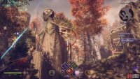 East: From the altar, go across to the eastern path, face north, and look at the statue.