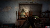 The Operator Exoskeleton will be on the shelf to your left.