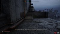 Once on the roof, ignore these stairs and go around the back.