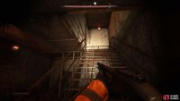 Continue following the tunnel with the poisonous anomalies to find some stairs leading up.