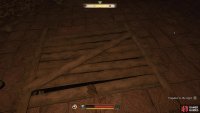 Interact with the trapdoor to reach the crypt 