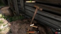 Pick up the Spade near the privy.