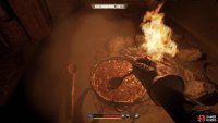 You’ll lose Nourishment by sleeping, but if you’re sleeping at an inn you can gobble some complimentary stew to make up for it.