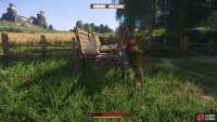 Collect the sack from the cart