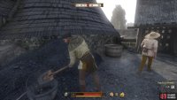 You’ll find Shima shoveling coal in the smelters’ workshop.